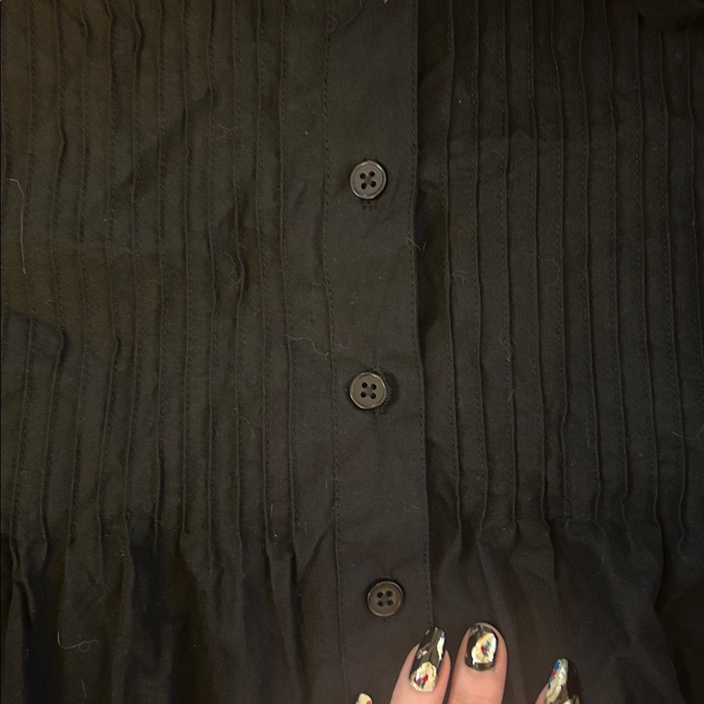 Batsheva OOAK iris blouse sample black medium - Picture 4 of 6